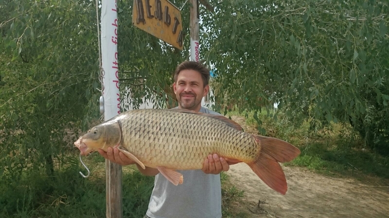 Рекордный сазан пойман на удочку - 10,300кг